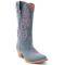 Ferrini Ladies "Billie Jean" Dusty Blue Synthetic Jean Leather Snipped Toe Cowgirl Boots 85161-26